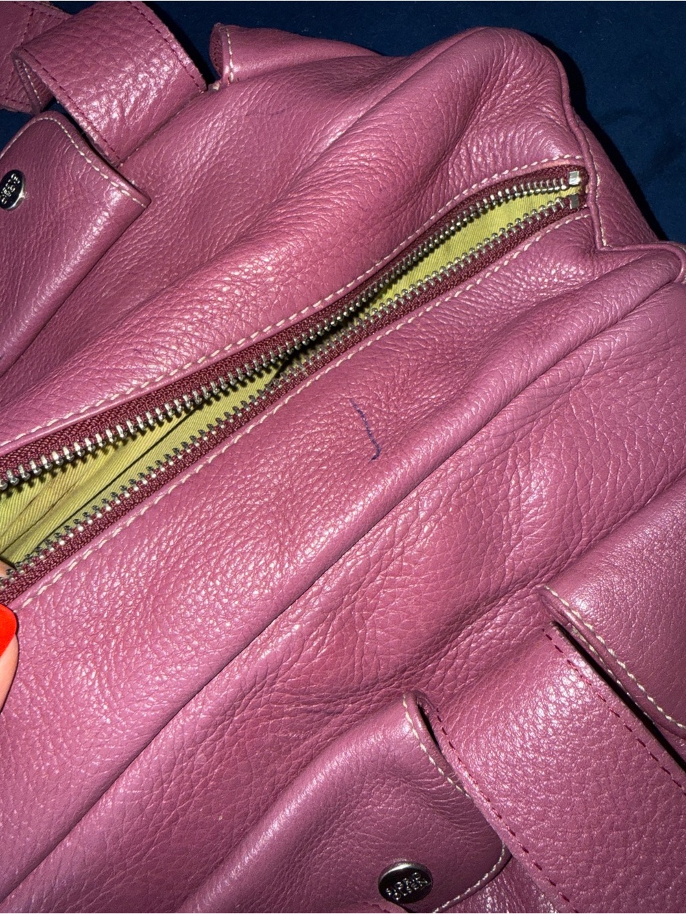Sigrid Olsen Mauve Pink Pebbled Leather Shoulder Bag - Picture 7 of 10